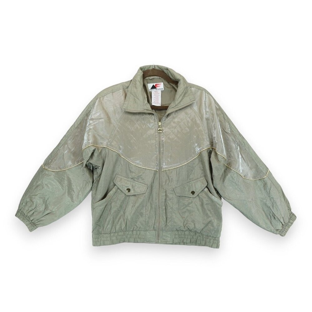 Vintage Active Frontier Womens Windbreaker Jacket Full Zip Small Made in Russia